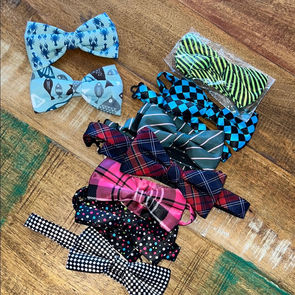 9 Assorted Adjustable Bow Ties. EUC/NEW